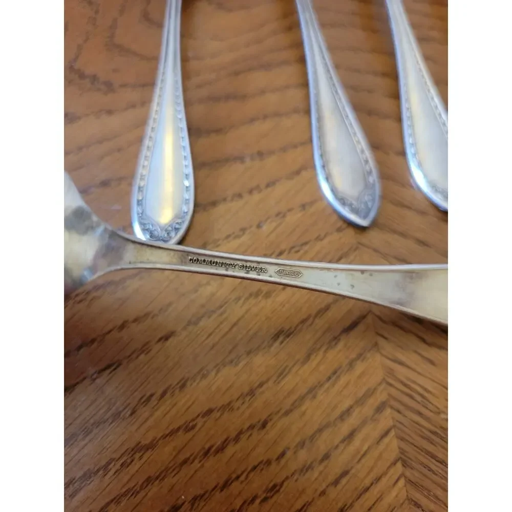 24 PCS Silverplate SHERATON 1910 Community Plate‎ Unpolished Forks Spoons